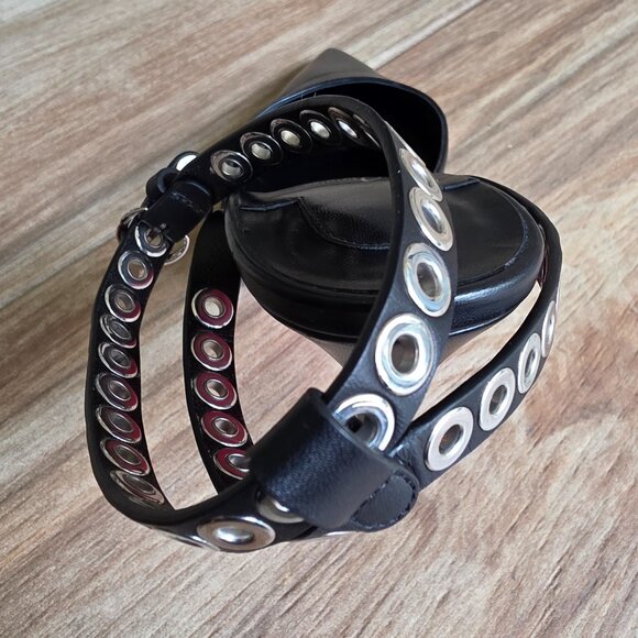 Christian Louboutin Pumpaclou 100 Black Leather Ankle Strap Pumps Eur. 38.5 - Picture 7 of 12